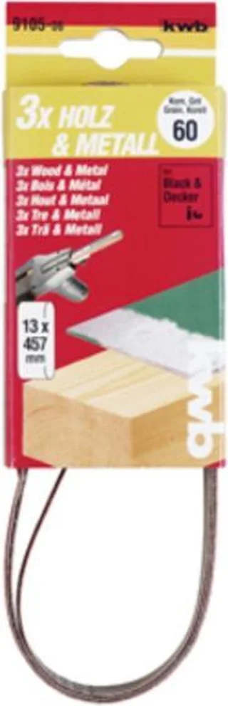 schuurband 13 x 457 mm - Korrel 100 - 910510 - 3 stuks by KWB – product image 1 of 3