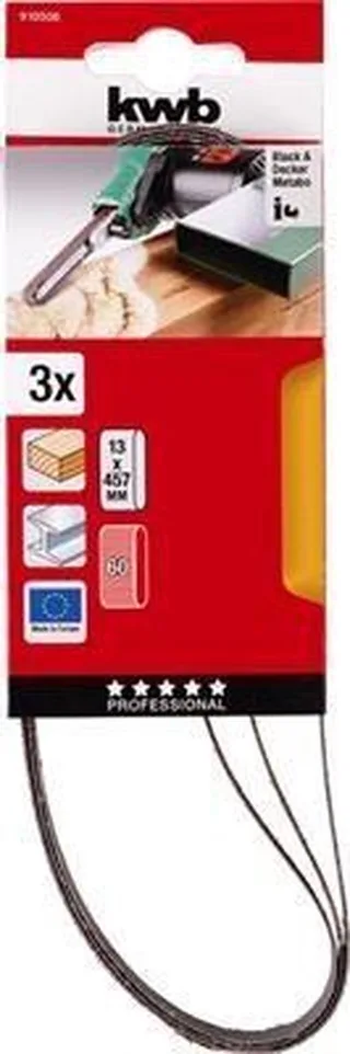 schuurband 13 x 457 mm - Korrel 60 - 910506 - 3 stuks by KWB – product image 1 of 3