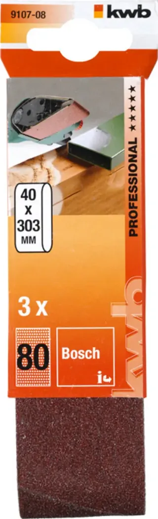 schuurband 40 x 305 mm - Korrel 80 - 910708 - 3 stuks by KWB – product image 3 of 3