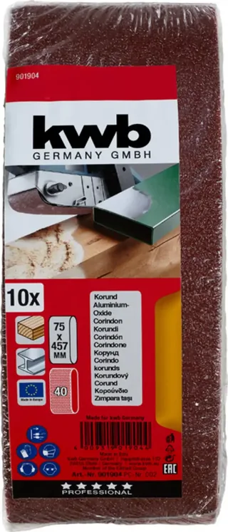 schuurband 75 x 457 mm - Korrel 40 - 901904 - 10 stuks von KWB – Produktbild 3 von 3