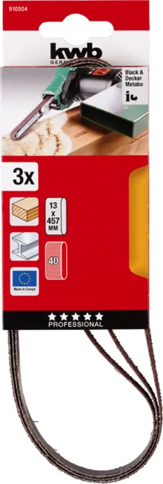 Schuurbanden - 3 stuks - 13x457mm Korrel K40 by KWB – product image 3 of 3