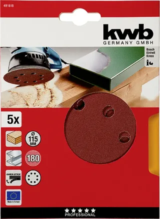 Schuurschijf 115 mm, k180 de KWB – image du produit 3 sur 3