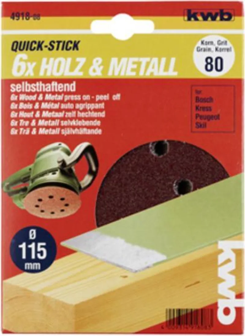Schuurschijf 115 mm, k180 de KWB – image du produit 1 sur 3