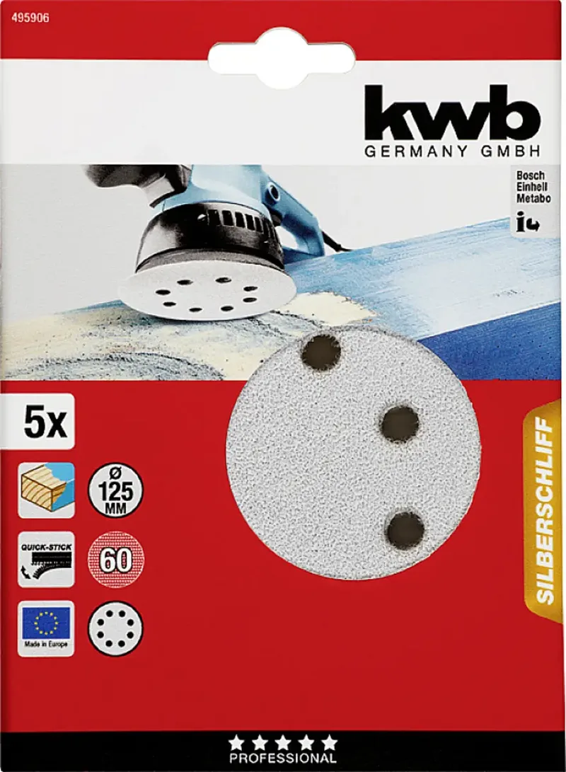 Schuurschijf 125 mm, k120 by KWB – product image 3 of 3