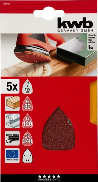 schuurschijf mouse assorti 4936-00 5-delig de KWB – image du produit 3 sur 3