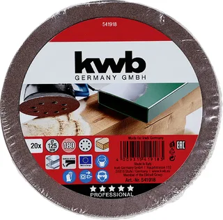 kwb 541918 Disque abrasif Diamètre 125 mm Grain=180 20 pc(s) de KWB – image du produit 3 sur 3
