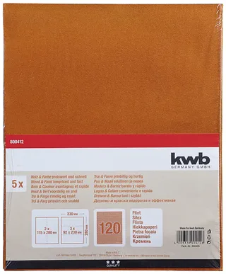 Schuurvellen Flint Korrel 120 - 5 Stuks von KWB – Produktbild 2 von 2