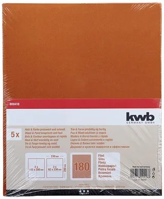 Schuurvellen Flint Korrel 180 - 5 Stuks by KWB – product image 2 of 2