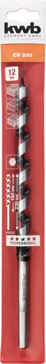 kwb 042212 Foret à simple spirale 1 pièce 12 mm Longueur totale 235 mm hexagonal 1 pc(s) de KWB – image du produit 3 sur 3