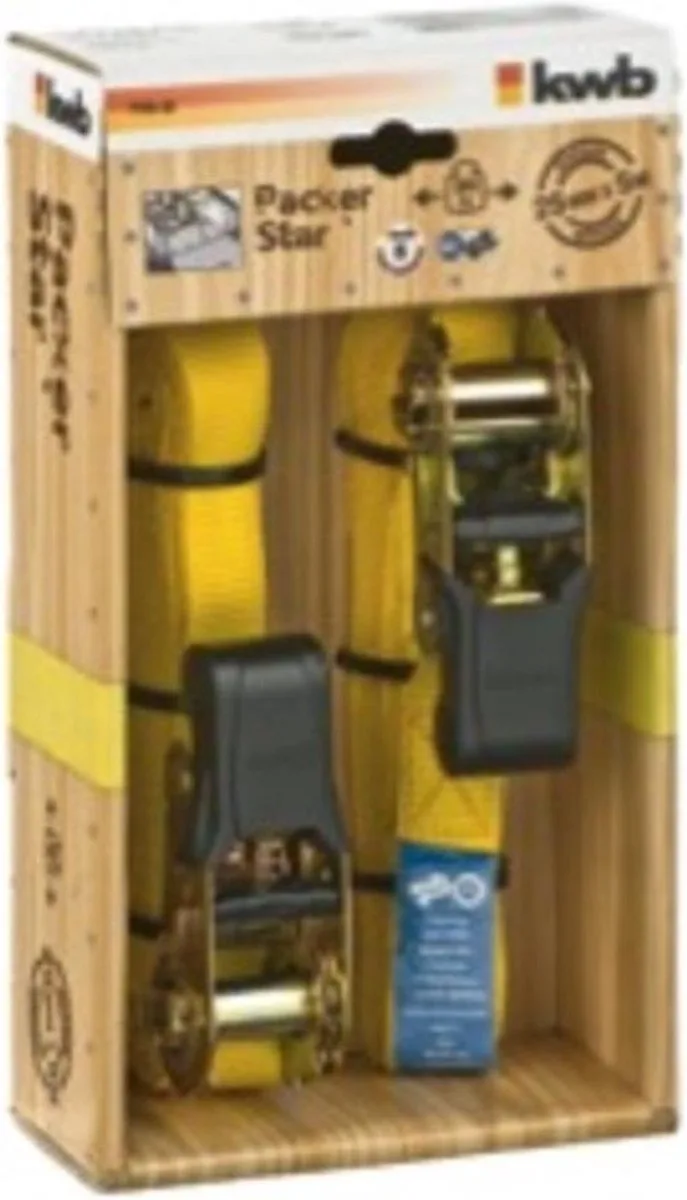 spanband met ratel 5,0 m x 25 mm set van 2 de KWB, Neutraal – image du produit