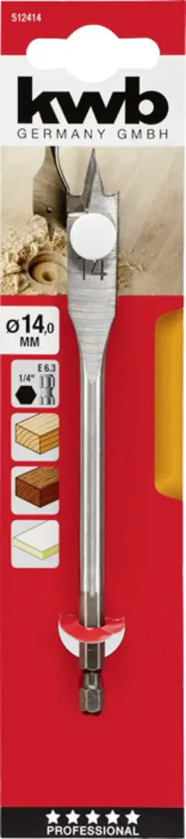 Speedboor - Lepelboor - met voorsnij punten - 14mm Profi by KWB – product image 3 of 3