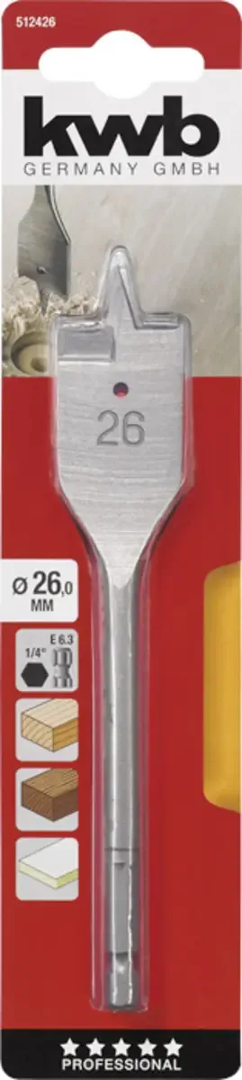Speedboor - Lepelboor - met voorsnij punten - 26mm Profi de KWB – image du produit 3 sur 3