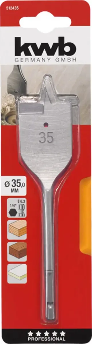 Speedboor - Lepelboor - met voorsnij punten - 35mm Profi de KWB – image du produit 3 sur 3