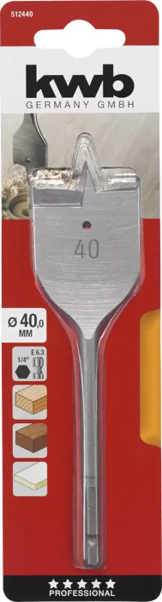 Speedboor - Lepelboor - met voorsnij punten - 40mm Profi de KWB – image du produit 3 sur 3