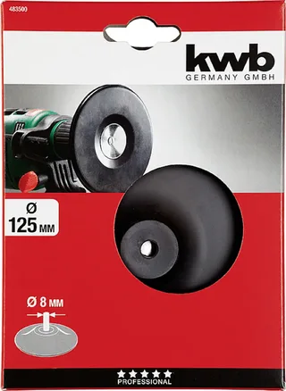 Steunschijf Rubber op stift - voor boormachine - 125mm by KWB – product image 3 of 3