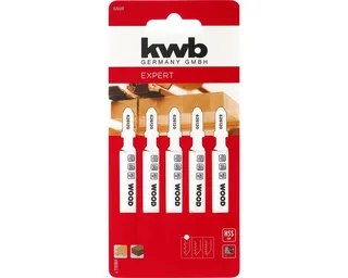 Stichsägeblatt kwb 5x Stichsägeblätter Laminat (geeignet für Laminat, Hartholz, Bi-Me, 5x Stichsägeblätter für Laminat (für Laminat, Hartholz, Bi-Metall) fra KWB – produktbillede 2 af 2