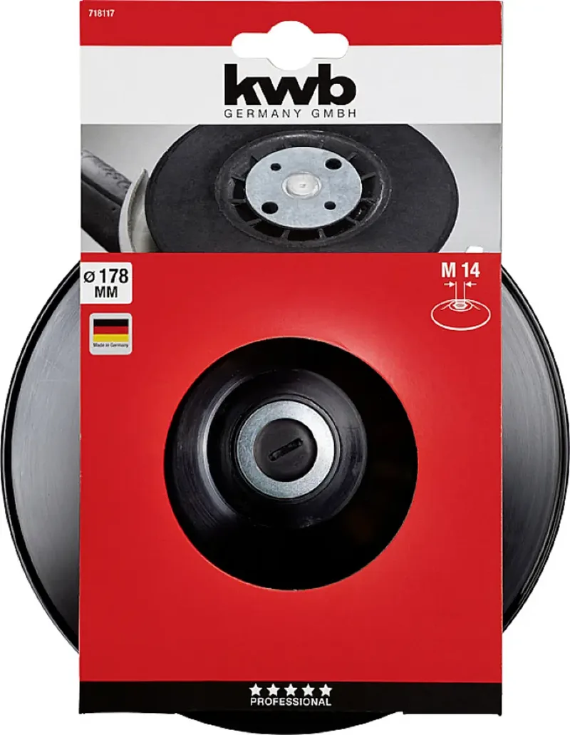 Stützteller für Winkelschleifer, Ø 178 mm kwb 718117 Durchmesser 178 mm by KWB – product image 3 of 3