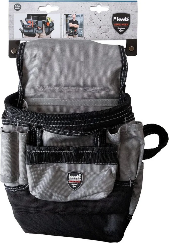Werkzeugset Gürtelt. 2tlg., m. Nyl.Gürt., Werkzeug-Tasche (2-teilig, mit Nylon-Gürtel), 19 x 8.5 x 21 cm de KWB – image du produit 3 sur 5