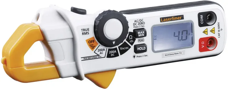 Stromzange kalibriert (DAkkS-akkreditiertes Labor) digital DAkkS kalibriert, mit Bildschirmhintergrundbeleuchtung CAT III 600 V Anzeige (Counts) de Laserliner – image du produit