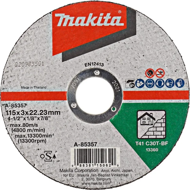 115 x 22,23 x 3,0 mm Doorslijpschijf Steen - A-85357 van Makita – productafbeelding