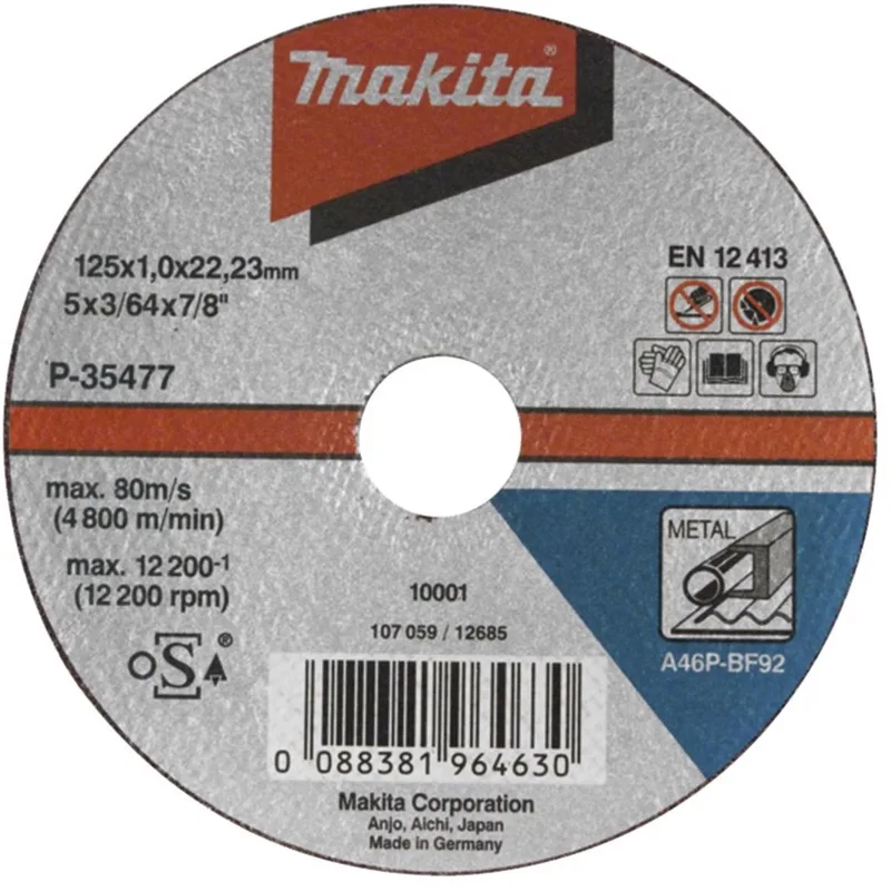 115x2,5x22,23mm Doorslijpschijf staal - A-85307 de Makita – image du produit