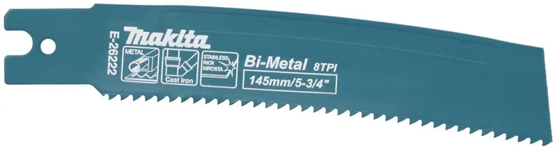 120mm Reciprozaagblad gebogen voor staal (5 stuks) - E-26222 de Makita – image du produit