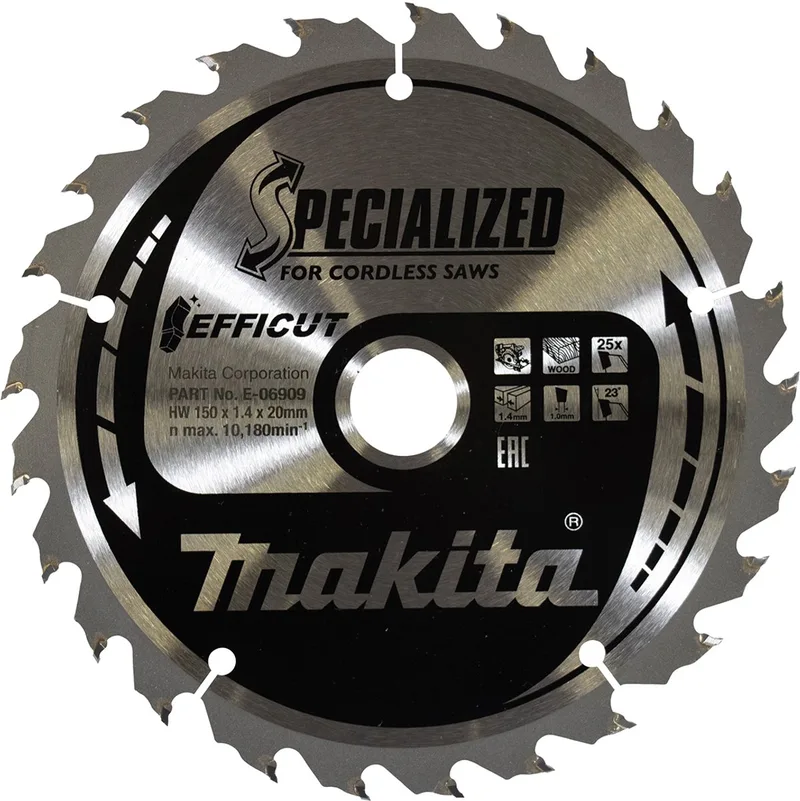 150 x 20 mm 25-tands Cirkelzaagblad Hout | Efficut - E-06909 by Makita – product image