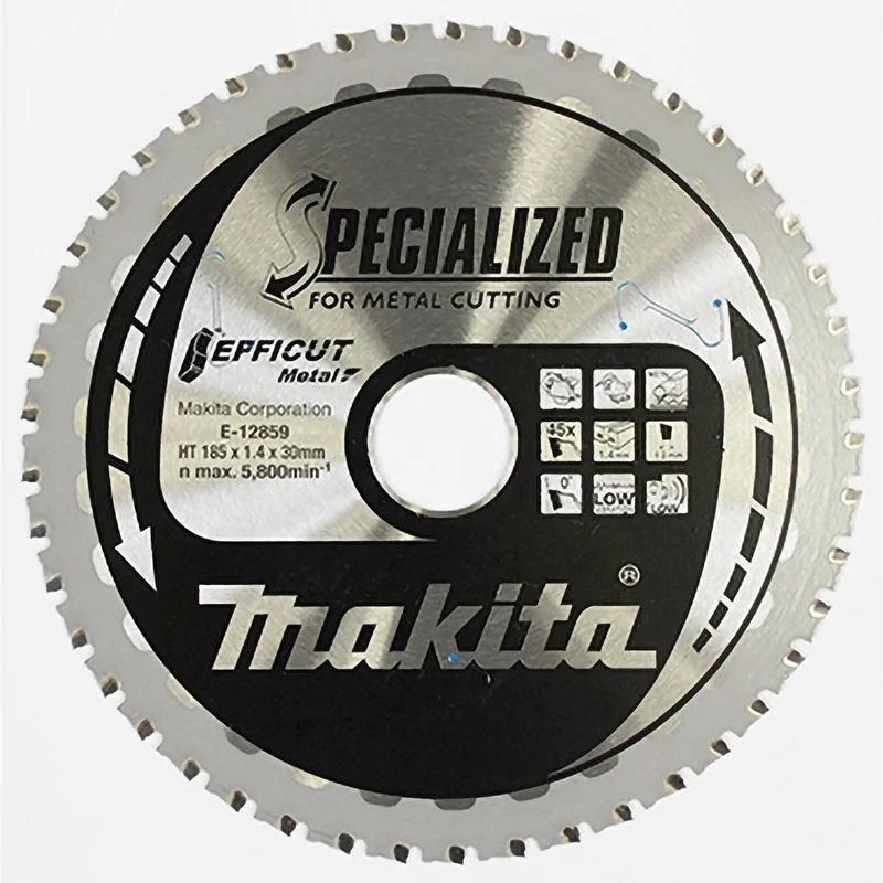 185 x 30 mm 45-tands Cirkelzaagblad Staal | Efficut - E-12859 by Makita – product image