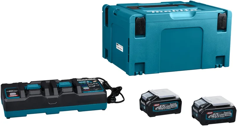 191U00-8 XGT 40V Max Startset – 2x BL4040 4,0Ah + DC40RB Duolader + Mbox by Makita – product image