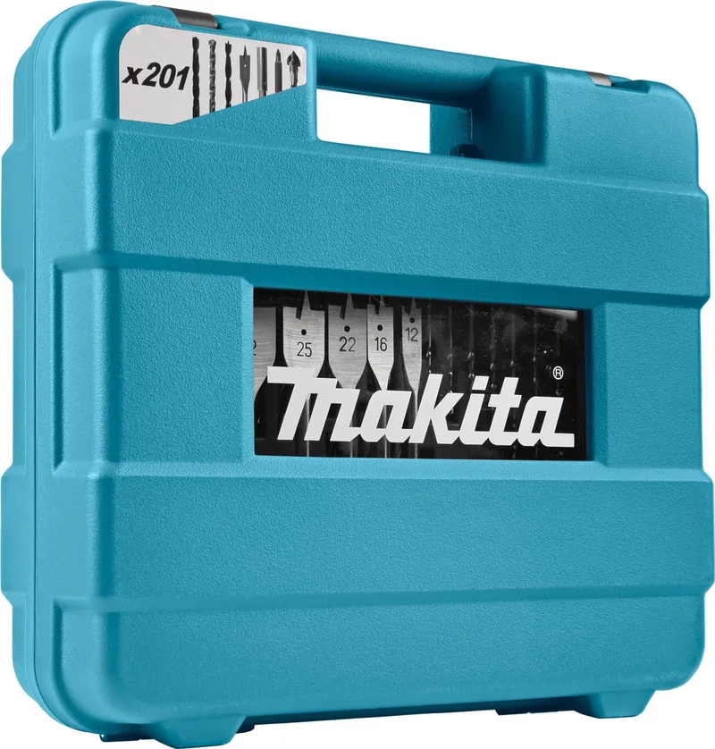 201-delige Boor- en bitset zilverkleurig by Makita, Turquoise – product image