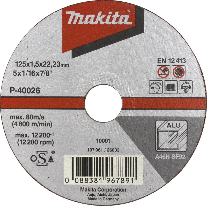 230 x 22,23 1,9 mm Doorslijpschijf Aluminium | 10 stuks - B-45369 de Makita – image du produit