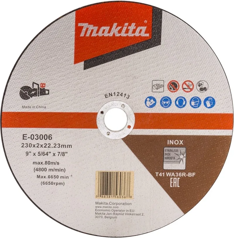 230x22,23x2,0mm Doorslijpschijven RVS (25st) - E-03006-25 de Makita – image du produit