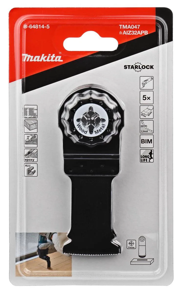 32mm Invalzaagblad hout&staal 5 stuks - TMA047 by Makita – product image