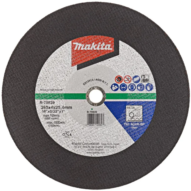 350 x 25,4 x 4,0 mm Doorslijpschijf Staal - B-70839 de Makita – image du produit
