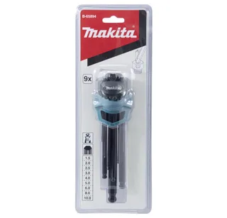 9-delig Inbussleutelset - B-65894 van Makita, Kleurloos – productafbeelding 3 van 4