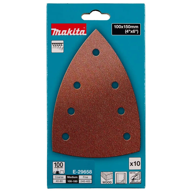 A100 100x150 Delta schuurvel (10 stuks) - E-29658 de Makita – image du produit