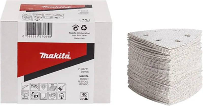 A100 94mm Delta schuurvel 3-K velcro 50 stuks - P-42802 by Makita – product image