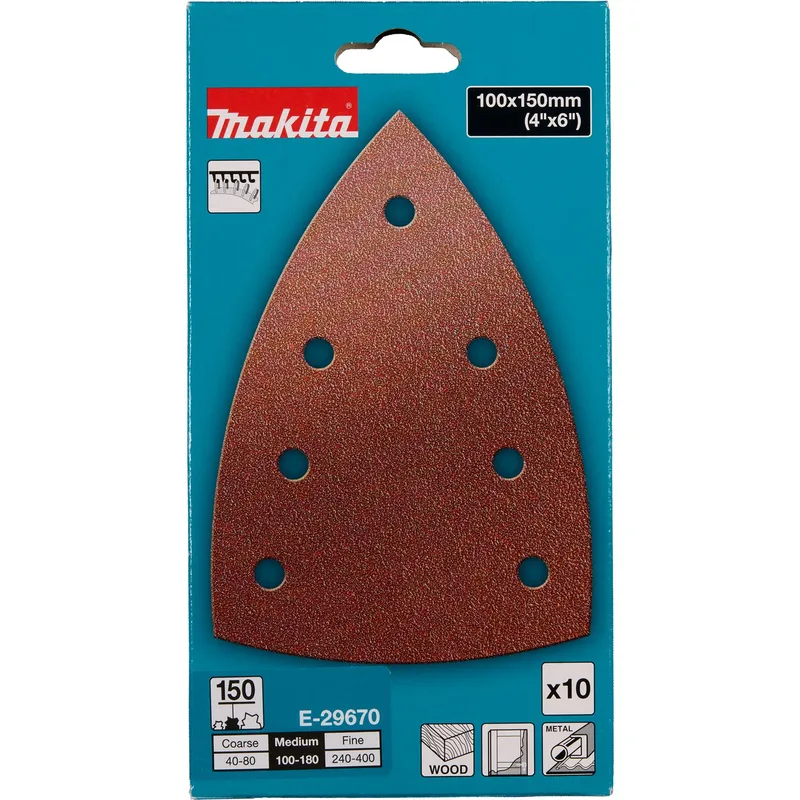 A150 100x150 Delta schuurvel (10 stuks) - E-29670 de Makita – image du produit