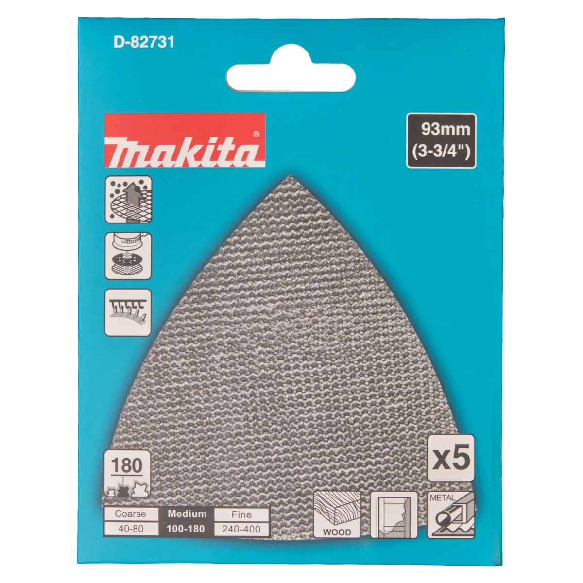 A180 94 mm Delta schuurgaasvel 3-K - D-82731 fra Makita – produktbillede