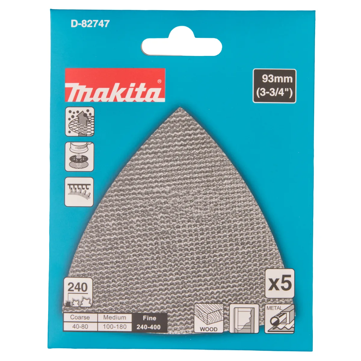 A240 94 mm Delta schuurgaasvel 3-K - D-82747 de Makita – image du produit