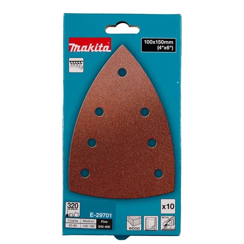 A320 100x150 Delta schuurvel (10 stuks) - E-29701 by Makita – product image