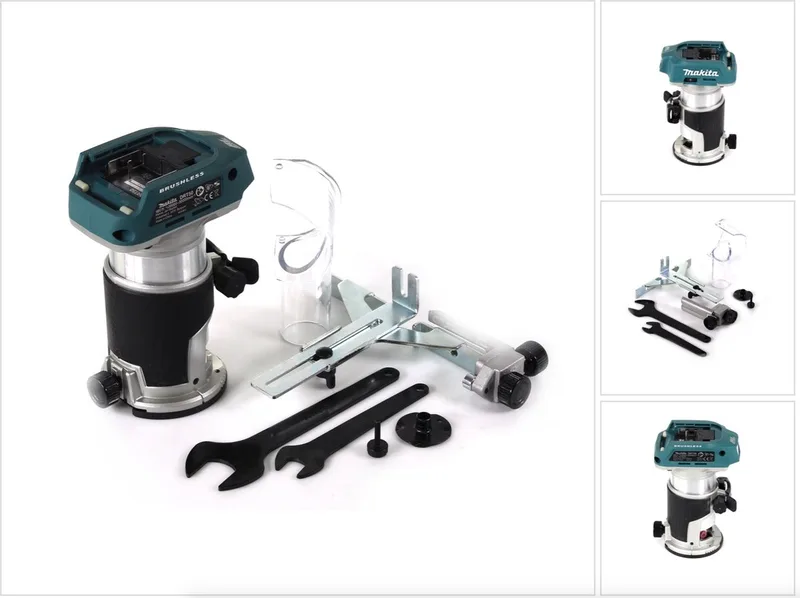 Accu-kantenfrees 18V Li-Ion BL (Alleen machine) met accessoires von Makita, Schwarz – Produktbild