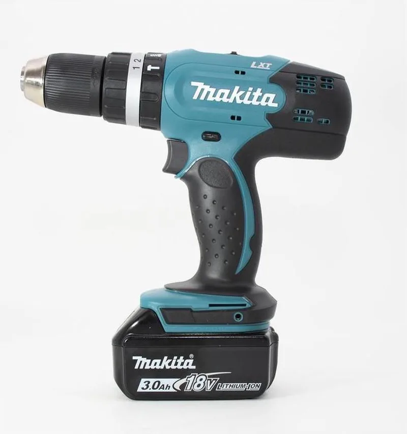 Accu klopboormachine set DHP453RFX4 incl. 2x 3Ah accu, 74-delige boor- en bitset en opbergkoffer van Makita – productafbeelding