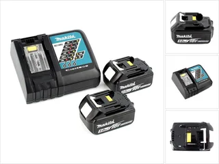 Accu Starterset 18V DC18RC 2xBL1850B - DC18RCPT by Makita – product image 1 of 5