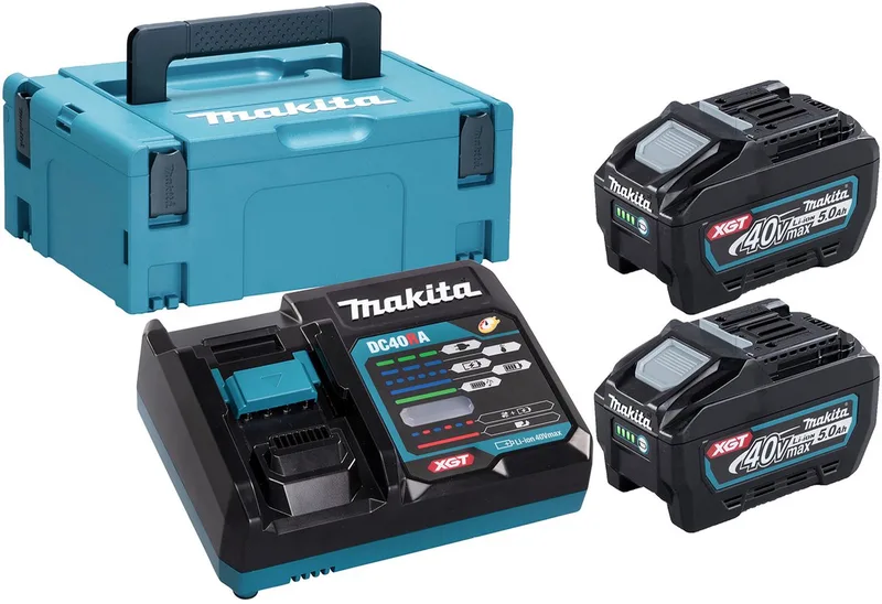 Accu Starterset XGT DC40RA 2x BL4050F - 1911V6-0 de Makita – image du produit