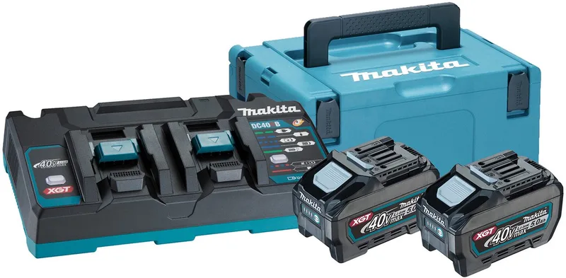 Accu Starterset XGT DC40RB 2xBL4050F in Mbox - 191U13-9 von Makita – Produktbild