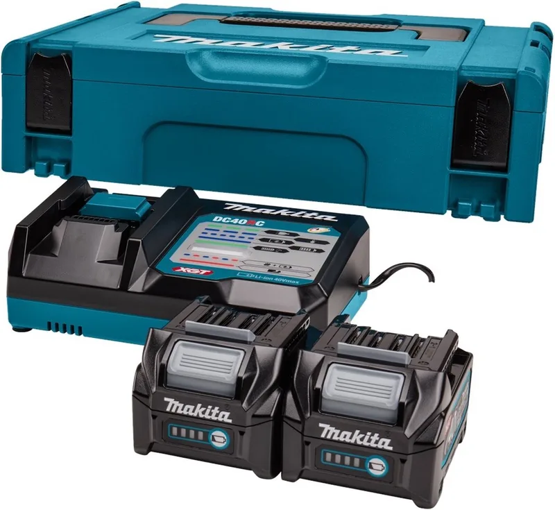Accu Starterset XGT DC40RC 2x BL4025 - 191V27-4 de Makita – image du produit