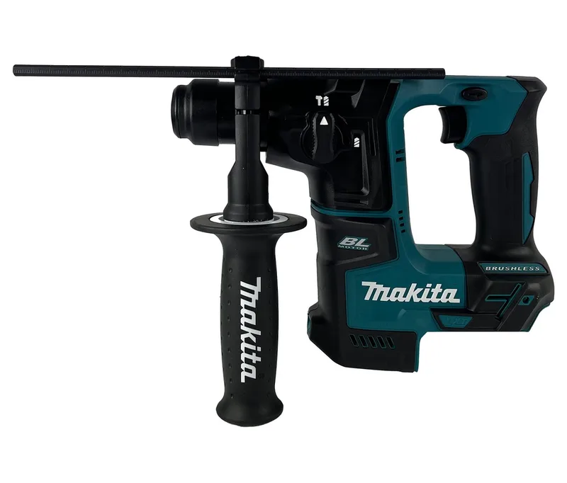 Akku-Bohrhammer DHR171, mit Akku 5 Ah und Ladegerät im Makpac Gr. 3 fra Makita, Blå – produktbillede 4 af 4