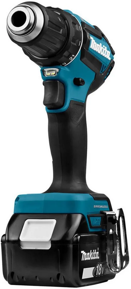 Akku-Bohrschrauber DDF485RFJ, inkl. 2 Akkus 18V/3Ah, Ladegerät und Koffer de Makita, Bleu – image du produit 4 sur 4