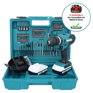 Akku-Drehschlagschrauber Makita HP 488 DAEX1 Akku Schlagbohrschrauber 18 V 42 Nm G-Serie fra Makita, Grøn – produktbillede 2 af 2